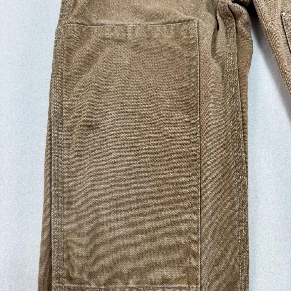 Carhartt Overalls Youth 4 Brown Canvas Bib Double Knee Workwear Play Pants Chore